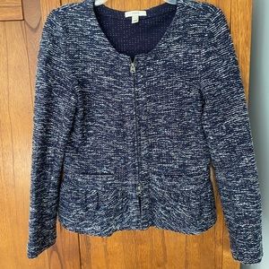 J Crew jacket womens size small blue white